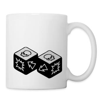 Double Skull - Mug blanc - blanc - Droite