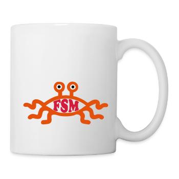 Fliegendes Spaghettimonster - Tasse - Weiß - Rechts