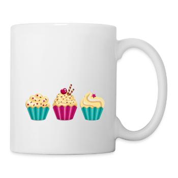 Cupcake - Muffin - Donut - Ice cream - chocolate - - Mug - white - Right