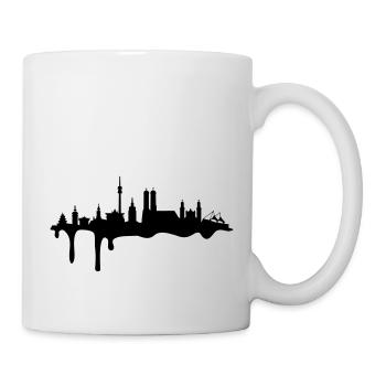 Skyline München Farbe - Tasse - Weiß - Rechts