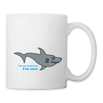 requin - Mug blanc - blanc - Droite