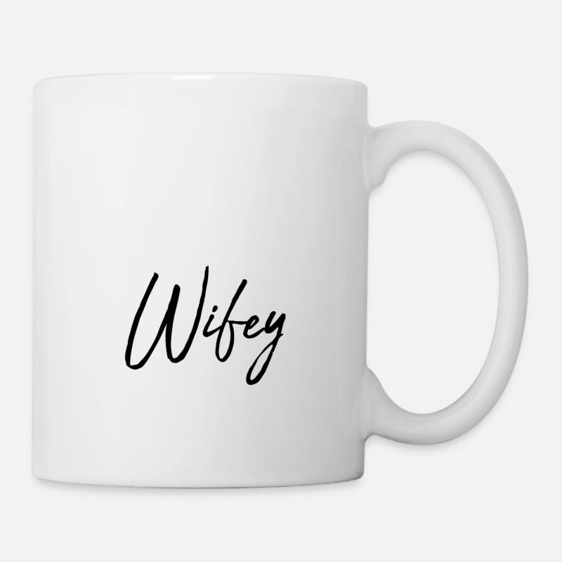 Wifey, idée de mari / cadeau - Mug blanc - blanc