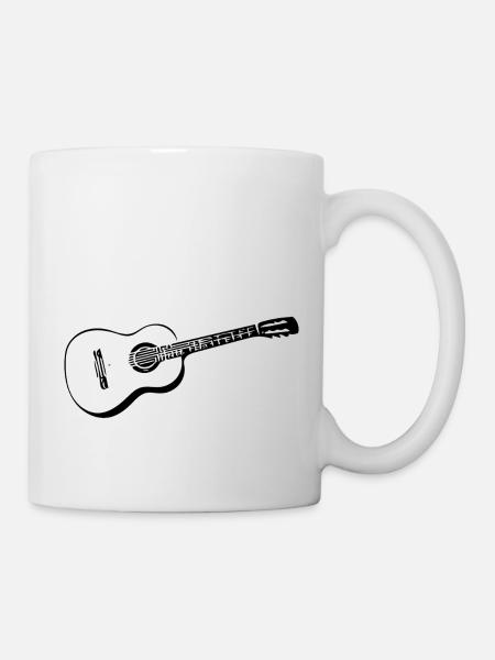 Gitarre - Tasse - Weiß