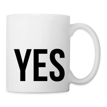 yes - Tasse - Weiß - Rechts