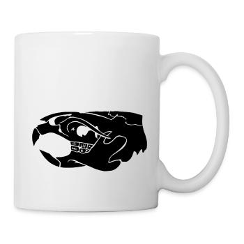 rat skull black - Tasse - Weiß - Rechts