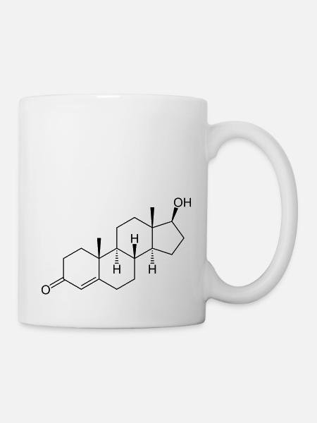 testosterone - Tasse - Weiß