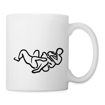 brazilian jiu jitsu bjj armbar illustrat - Mug - white - Right