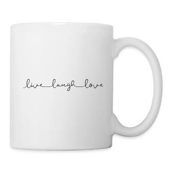 Live Laugh Love - schwarz - Tasse - Weiß - Rechts