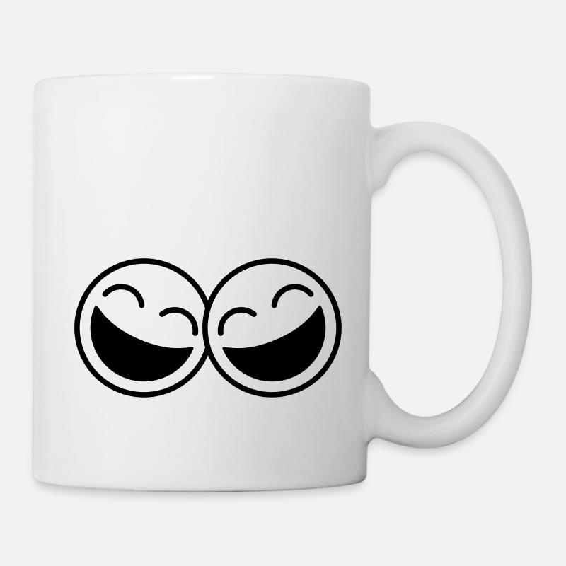 Laughing Smileys - Tasse - Weiß
