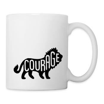 Löwe - Lion Courage - Tasse - Weiß - Rechts
