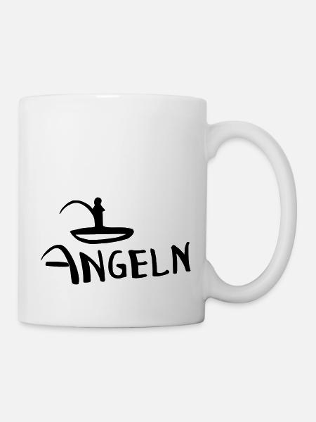 342 Angeln - Tasse - Weiß