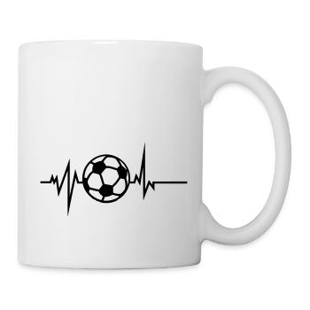 Fußball Trace Kurve Herzschlag - Tasse - Weiß - Rechts
