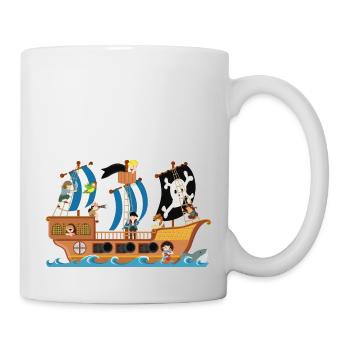 Piratenschiff - Tasse - Weiß - Rechts