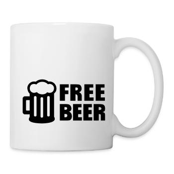 Free Beer - Mug blanc - blanc - Droite