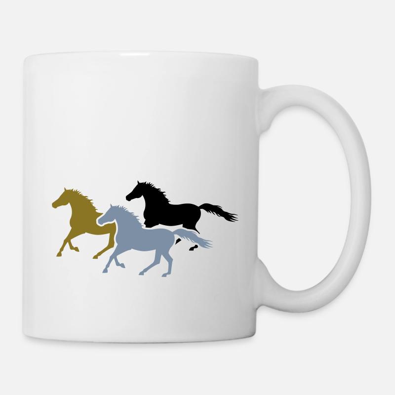 Herd of Galloping Horses - Mug - white
