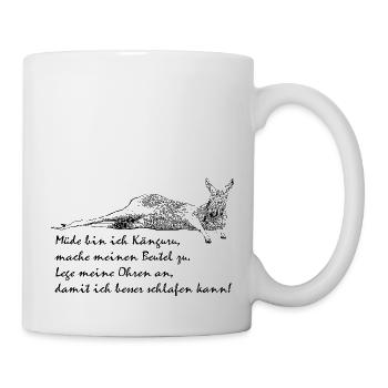 Kangourou fatigué - Mug blanc - blanc - Droite