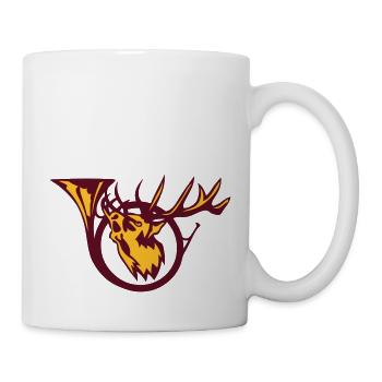 Rotwild-Jagdhorn-Logo Jagd deer 1 - Tasse - Weiß - Rechts