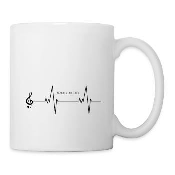 Musik ist Leben - Tasse - Weiß - Rechts