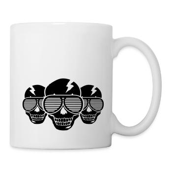 skulls_sunglasses_ge1 - Mug blanc - blanc - Droite