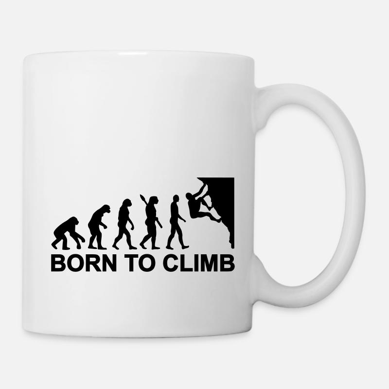 Evolution Klettern - Tasse - Weiß