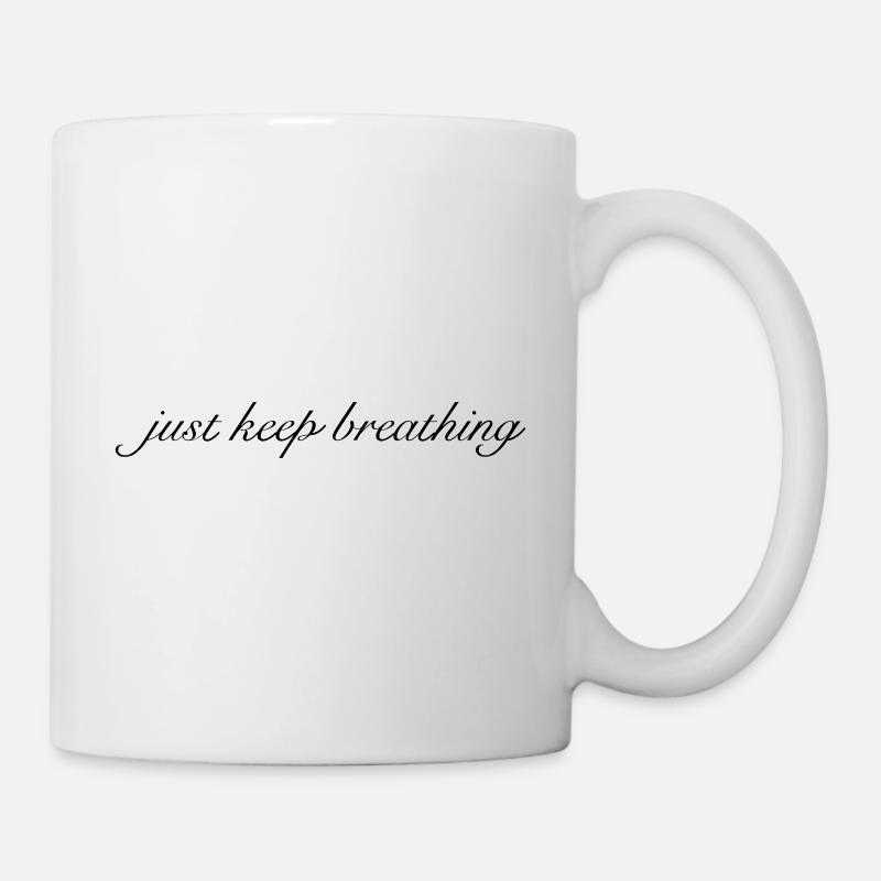 continue à respirer - Mug blanc - blanc