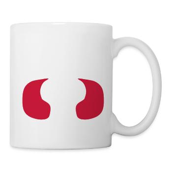 Satan Devil demon horns evil - Mug - white - Right