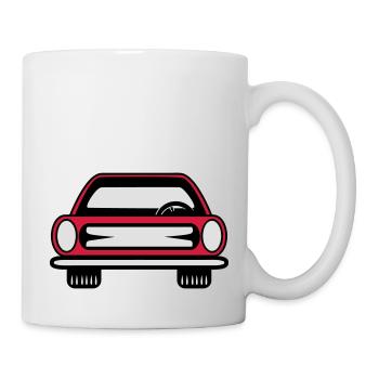 Auto Wagen Fahrzeug grill - Tasse - Weiß - Rechts