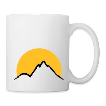 Schöne Berge Sonne - Tasse - Weiß - Rechts
