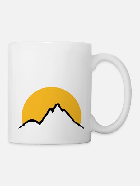 Schöne Berge Sonne - Tasse - Weiß