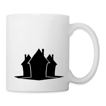 Nachbarschafts Häuser - Tasse - Weiß - Rechts
