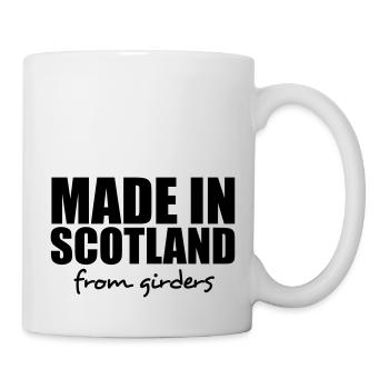 made in scotland from girders - Mug - white - Right
