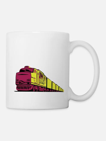 Güterzug Eisenbahn lok - Tasse - Weiß