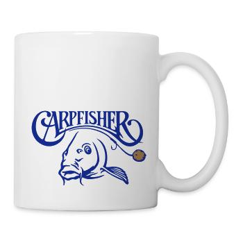 carpfisher_mit_karpfen_und_boilie_2c - Tasse - Weiß - Rechts