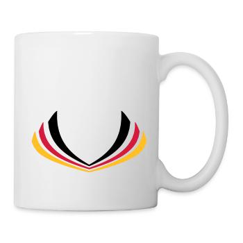 Drapeau de bande Allemagne - Mug blanc - blanc - Droite