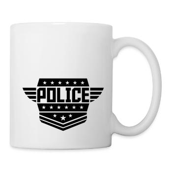 Police Wappen Rang Abzeichen - Tasse - Weiß - Rechts