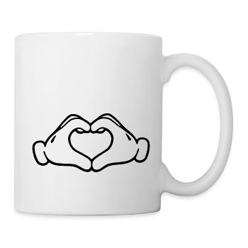 Love hand - Mug blanc - blanc - Droite