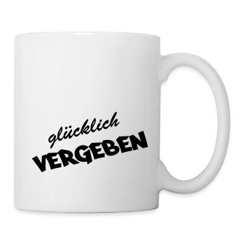 gluecklich_vergeben - Tasse - Weiß - Rechts