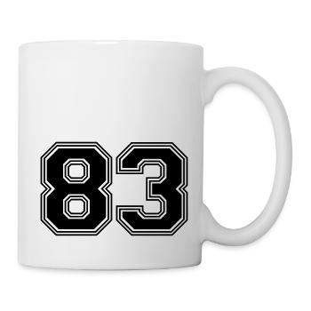 83_Nummer_83_(s31) - Tasse - Weiß - Rechts