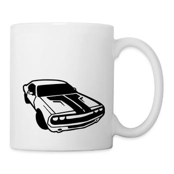 voiture de course automobile véhicule auto vintage - Mug blanc - blanc - Droite