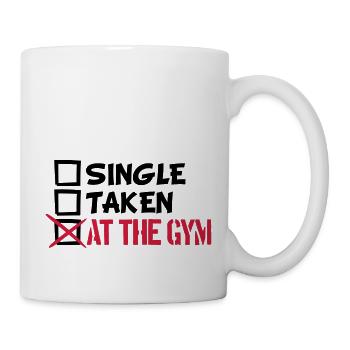 gym bodybuilder muscle d'entraînement poids - Mug blanc - blanc - Droite