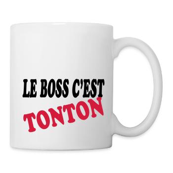 Le boss c'est tonton - Tasse - Weiß - Rechts