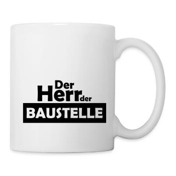der herr der baustelle - Tasse - Weiß - Rechts