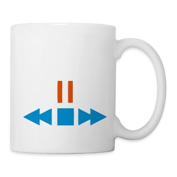 Player Musik Pause Play - Tasse - Weiß - Rechts