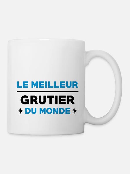 Grutier / Grue / Chantier / Bâtiment / Travaux - Mug blanc - blanc