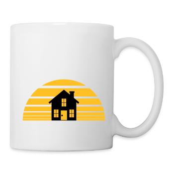 sun evening sunset vacation tomorrow night black d - Mug - white - Right