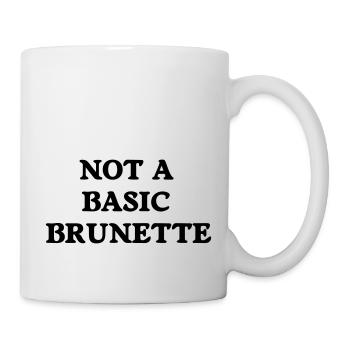 not a basic brunette - Mug - white - Right