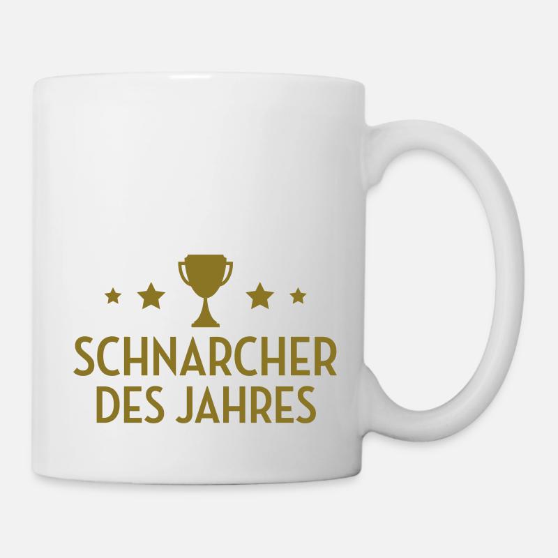 Schnarcher Schnarcherin Schnarchen Schlaf Humor - Tasse - Weiß