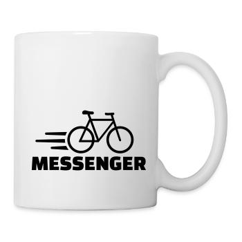 Fahrradkurier - Tasse - Weiß - Rechts