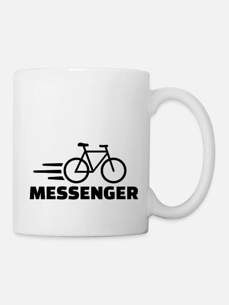 Fahrradkurier - Tasse - Weiß
