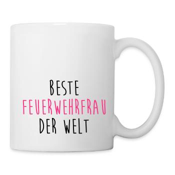 Feuerwehrmann Feuerwehrfrau Feuer Feuerwehr - Tasse - Weiß - Rechts